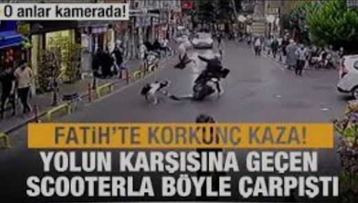 Motosikletli scootera çarpıp kaza yerinden kaçtı