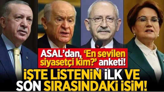 ASAL Araştırma sordu: En beğenilen siyasetçi kim?