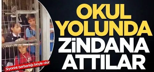 İsrail okul yolunda çocukları ve öğretmenlerini okula giderken zorla toplayıp zindana attı