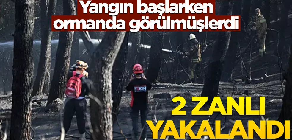 Yangın başlarken ormanda görülmüşlerdi!