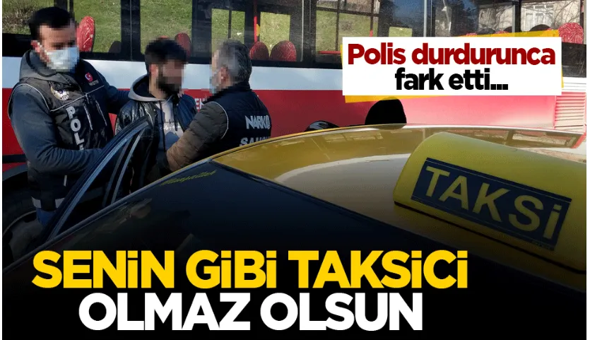 Polis durdurunca fark etti! Senin gibi Taksici olmaz olsun