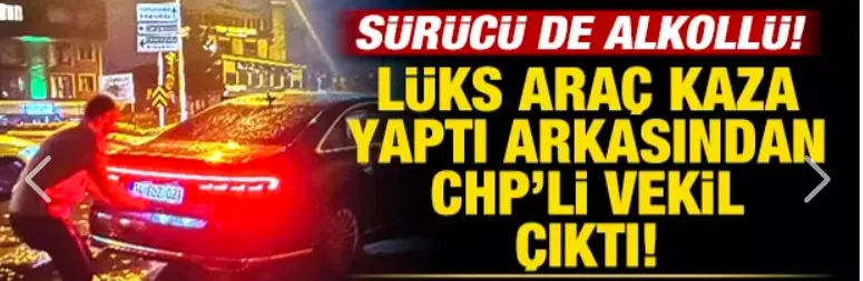 Lüks araç kazaya karıştı, sürücü alkollü çıktı!