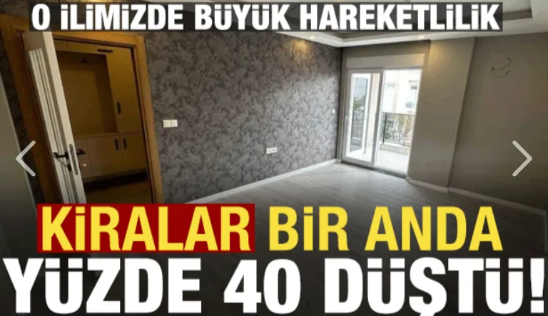 O ilimizde kiralar bir anda yarı yarıya düştü! Şimdi de boş kaldılar...