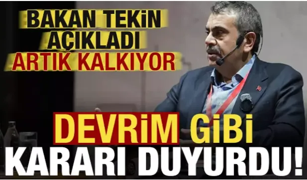 Bakan Yusuf Tekin devrim gibi yeniliği duyurdu! Artık karne verilmeyecek...