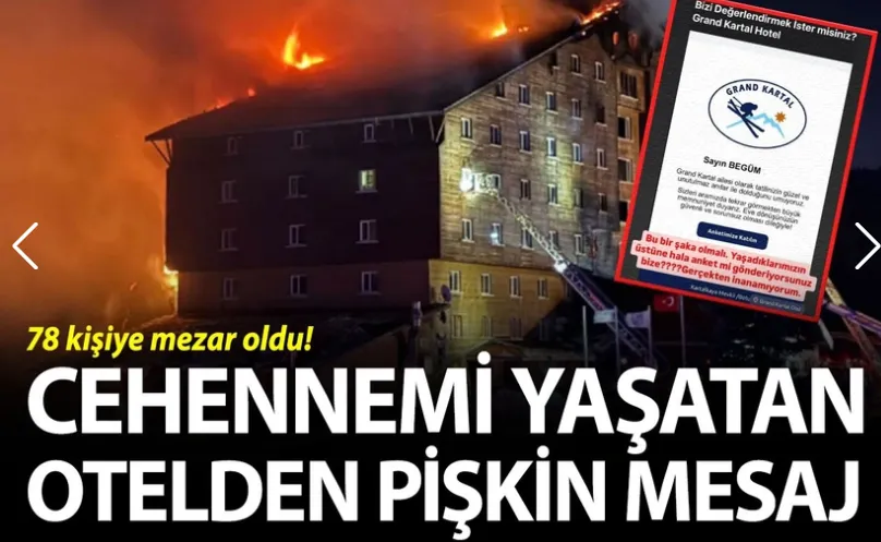 78 kişinin feci şekilde hayatını kaybetmişti. Cehennemi yaşatan otelden pişkin mesaj