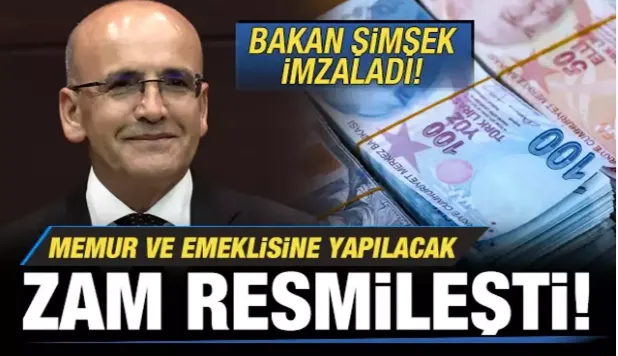 Memur ve memur emeklisine yapılacak zam resmileşti