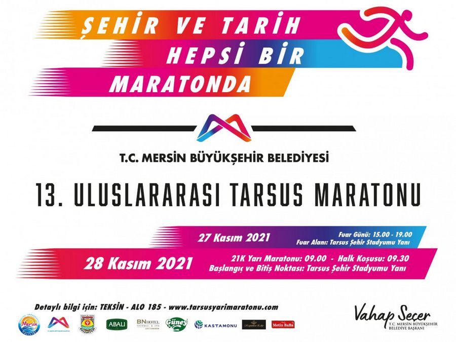 13. Uluslararasi Tarsus Yari Maratonuna sayili günler kaldi