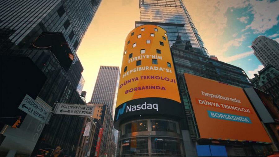 Hepsiburada, dünya teknoloji borsasi NASDAQ’ta halka arz edilen ilk Türk sirketi