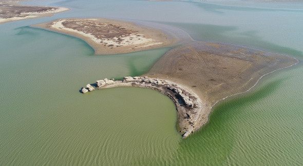 Sular çekildi, Augusta Antik Kenti gün yüzüne çikti