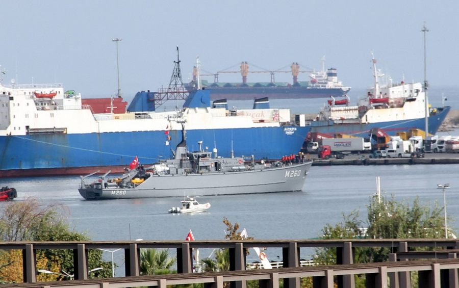 NATO gemileri Samsun’dan Ayrildi