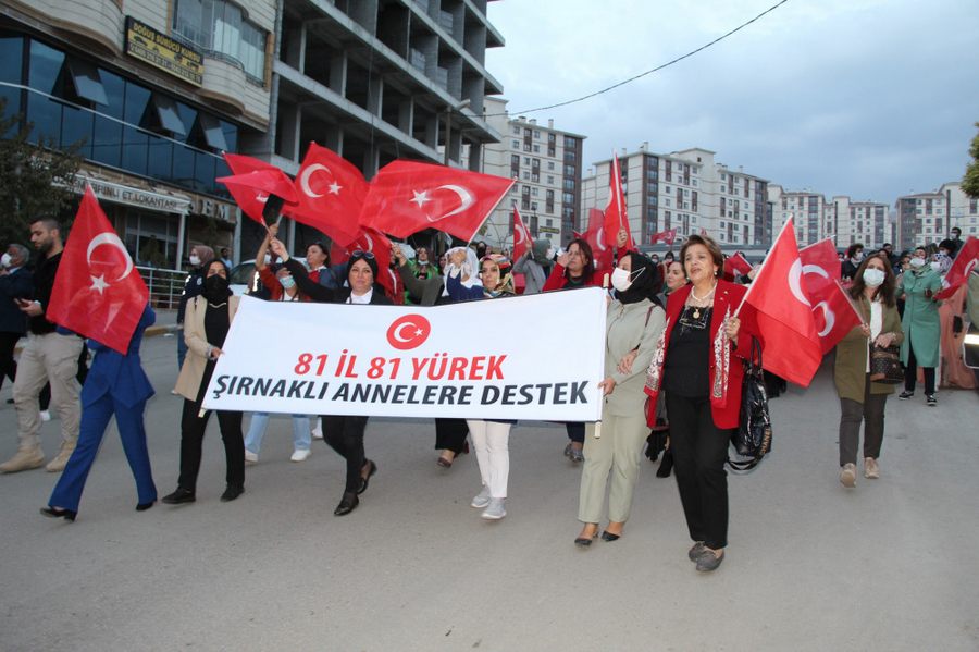 81 Ilden Sirnak Annelerine Destek Yürüyüsü