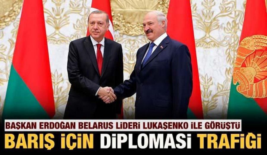 Cumhurbaskani Erdogan, Belarus Cumhurbaskani Lukasenko ile görüstü