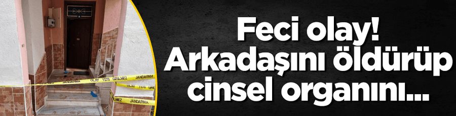 Feci olay! Arkadasini öldürüp, cinsel organini..