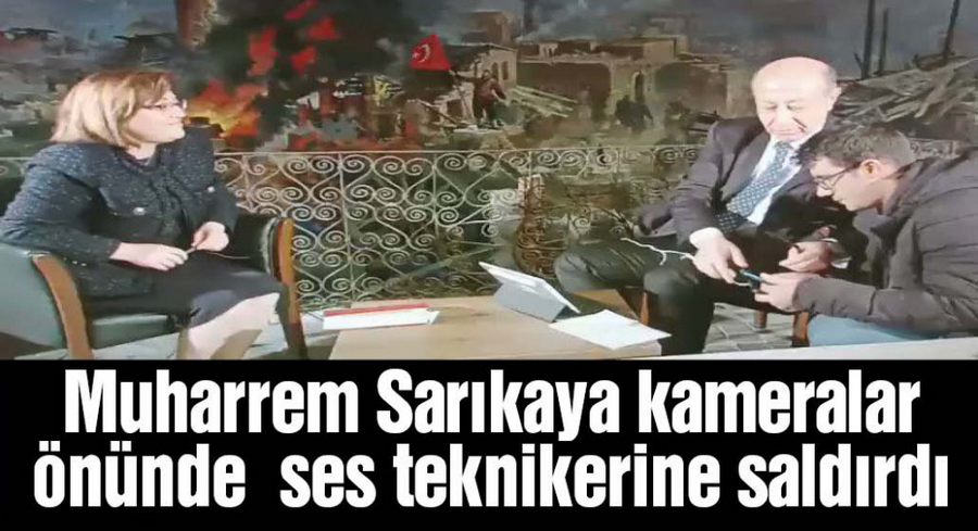 Gazeteci Muharrem Sarikaya ses teknikerine tokat atti