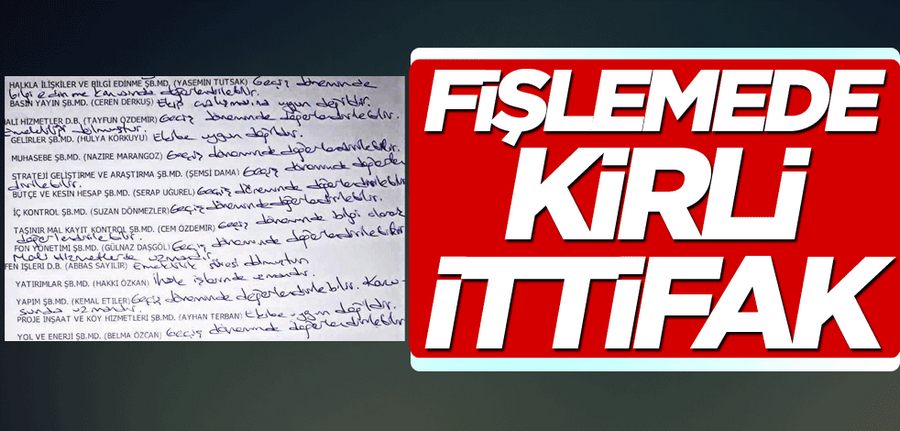 Mersin Büyüksehirde Geleneksel Hale Gelen Fislemede kirli ittifak!