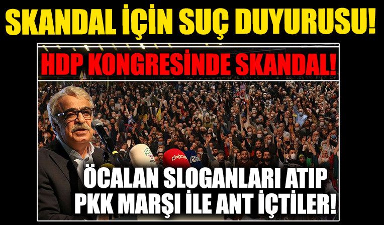 Öcalan sloganlari atip terör örgütü PKK marsi okudular! Skandalla ilgili suç duyurusu!