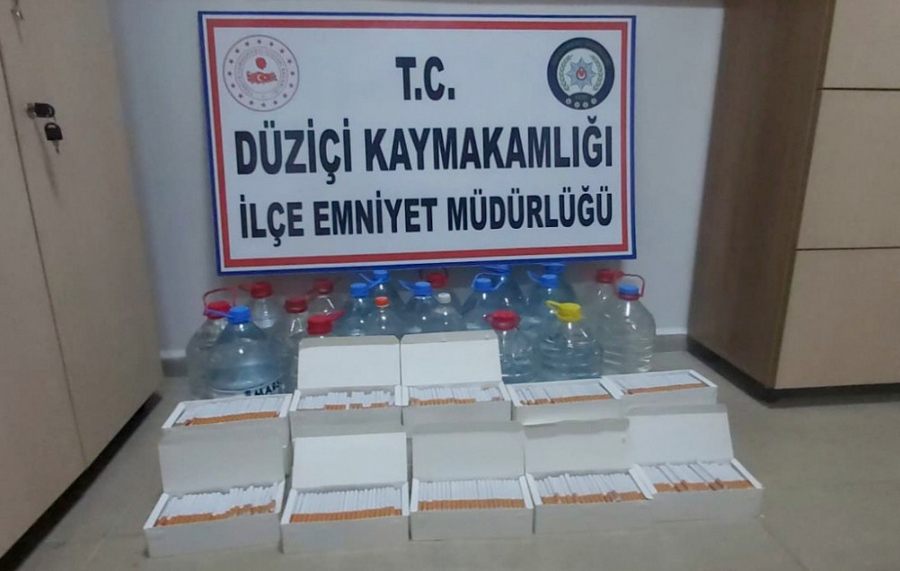 Osmaniye’de 91 litre kaçak alkol ele geçirildi